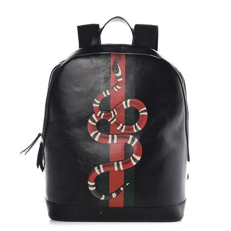 gucci calfskin kingsnake backpack|GUCCI Calfskin Kingsnake Dome Backpack Black.